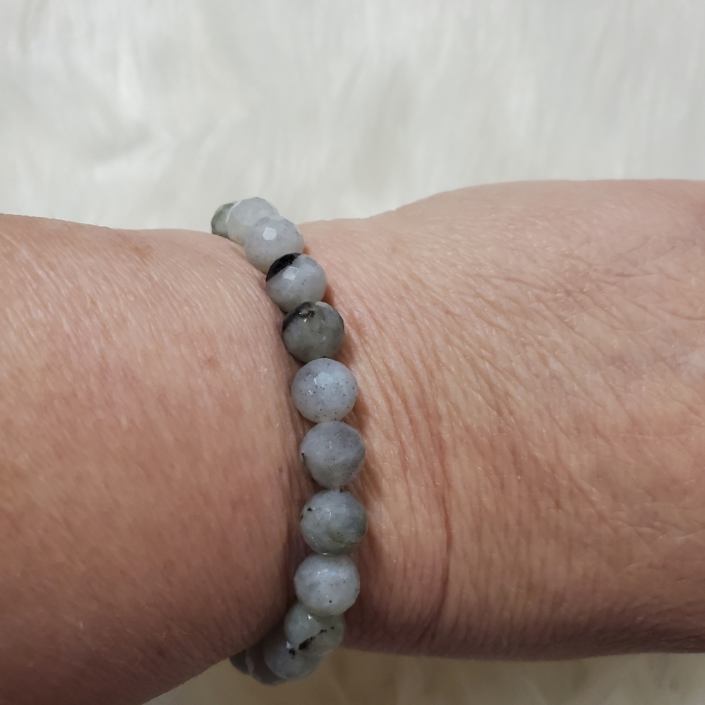 Faceted labradorite Beaded Bracelet
